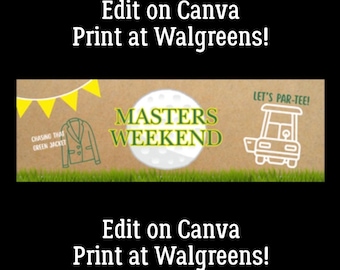 Plantilla de banner para fiesta de Masters - Descarga digital