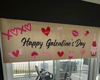 Plantilla de banner de lona para Galentines (descarga digital)