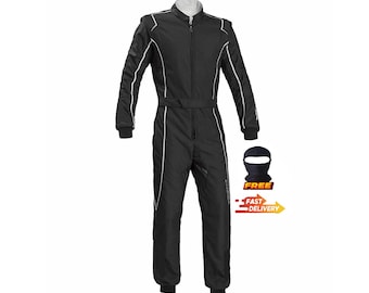 Custom Go Kart Racing Suit, Personalized Karting Overall, Adults Kids Name Flag Logos, For Hobby and Gifts