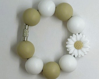 Daisy Silicone Bead Cup Charm: Tumbler Accessory