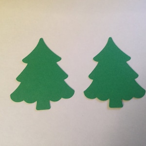 50 Christmas Tree Cut Outs, 2.5 inch Tree Die Cuts, Christmas Confetti, Tree Confetti, Christmas Party Decor, Holiday Confetti, Table Decor