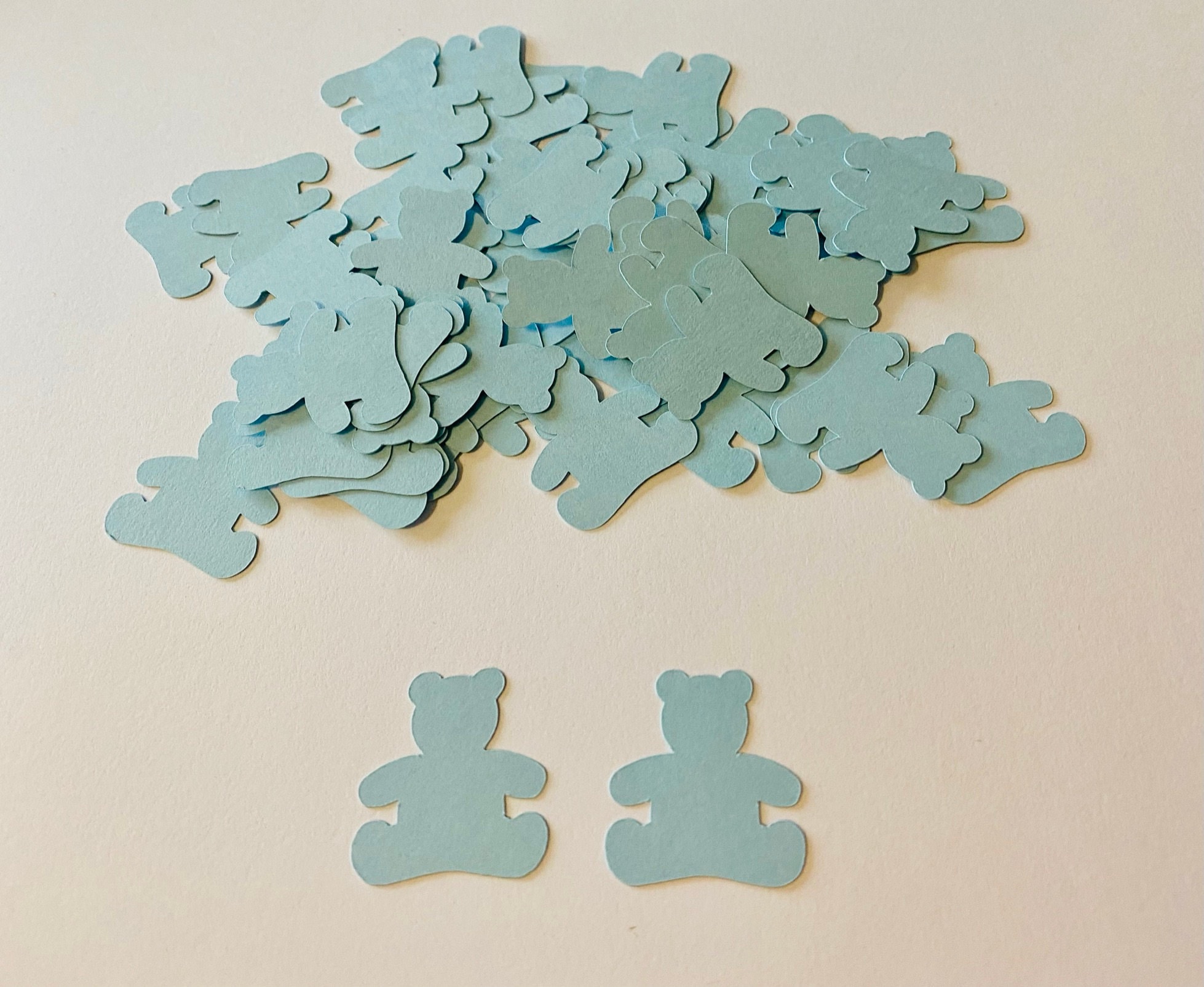 Blue Teddy Bear Baby Shower Confetti Boy Baby Shower Bear Birthday Party Teddy Bear Confetti 100 Pieces