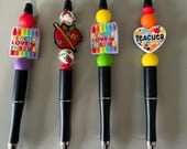 Teacher Silicone Beaded Ballpoint Pen Teacher Gift Teacher Appreciation