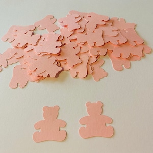Pink Teddy Bear Baby Shower Confetti Girl Baby Shower Bear Birthday Party Teddy Bear Confetti 100 Pieces