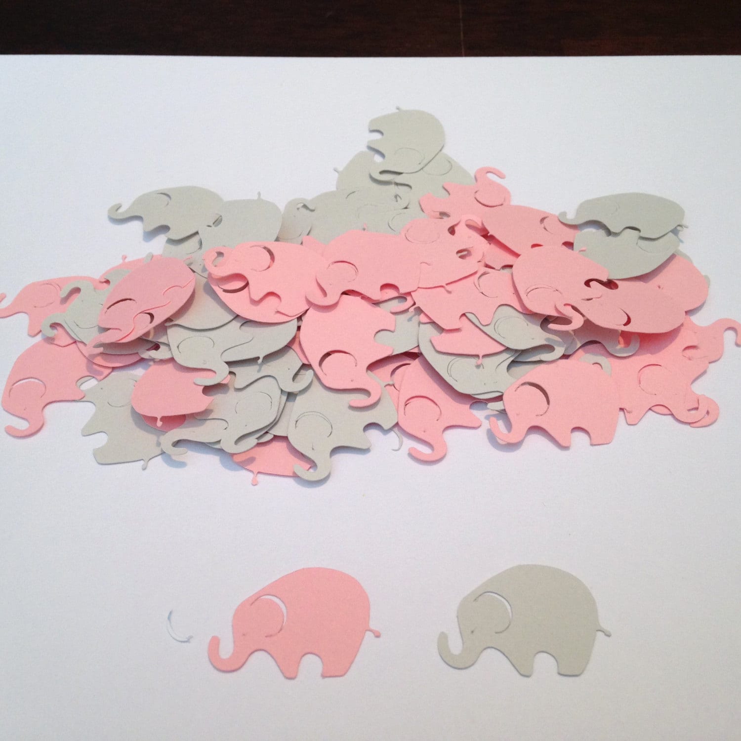 Elephant Confetti Pink Gray Elephant Elephant Die Cut Elephant Cut Out Elephant Baby Shower Decoration Elephant Baby Shower