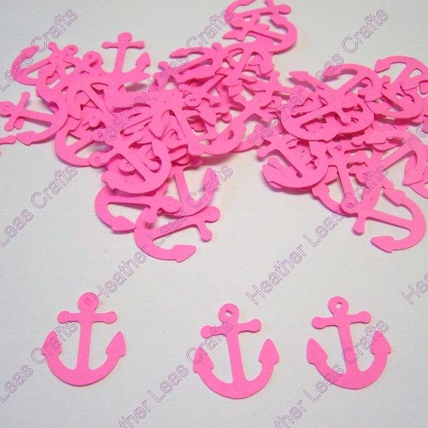 Hot Pink Anchor Confetti, Anchor Die Cut, Pink Nautical Confetti, Nautical Baby Shower, Nautical Theme, Anchor Cut Out, Nautical Wedding