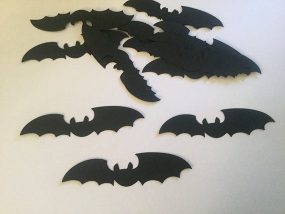 50 Halloween Black Bat Die Cuts Bat Confetti Bat Cutouts Bat Theme Party Halloween Party Halloween Decor Flying Bats Large Bat Flying Bat Il_570xn