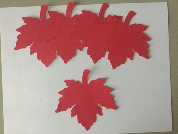 25 Large Fall Leaves Die cuts, 4 inch Red Leaf Cutout, Large Leaf Confetti, Thanksgiving Decor, Thankful Tree, Autumn Leaves Il_570xn