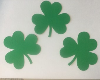 25 Shamrock Die Cuts Shamrock Cut Outs Green Paper Shamrock Die Cuts St Patrick's Day Decor Classroom Decor 4 Inch
