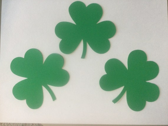 25 Shamrock Die Cuts Shamrock Cut Outs Green Paper Shamrock Die Cuts St Patrick's Day Decor Classroom Decor 4 Inch Il_570xn
