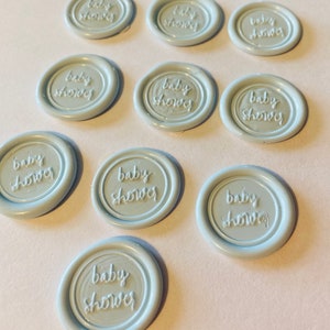 Baby Shower Self Adhesive Wax Seal, Pastel Blue Wax Seal, Baby Announcement, Wax Stamp, Sealing Wax, Wax Seal Stamp, Envelope Seal