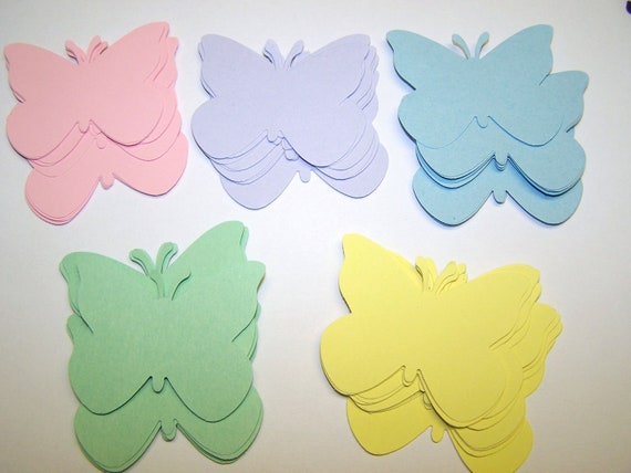 50 Paper Card BUTTERFLIES Butterfly confetti SCRAPBOOK Embellishments Crafts