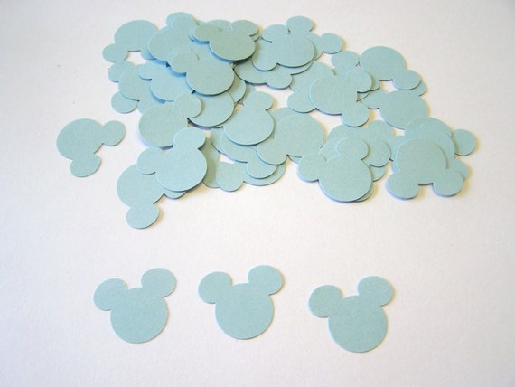 100 Mickey Mouse Confetti Die Cut Punch Cutout Embellishment Scrapbook Il_570xn