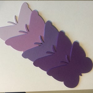 25 Shades of Purple 3x4 Inch Paper Butterfly Die Cuts Cutout Confetti ...