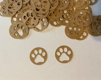 Paw Print Confetti Birthday Party 100 Pieces Dog Theme Animal Birthday Party Color Options