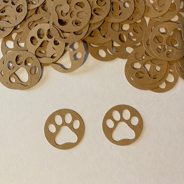 Paw Print Confetti Birthday Party 100 Pieces Dog Theme Animal Birthday Party Color Options