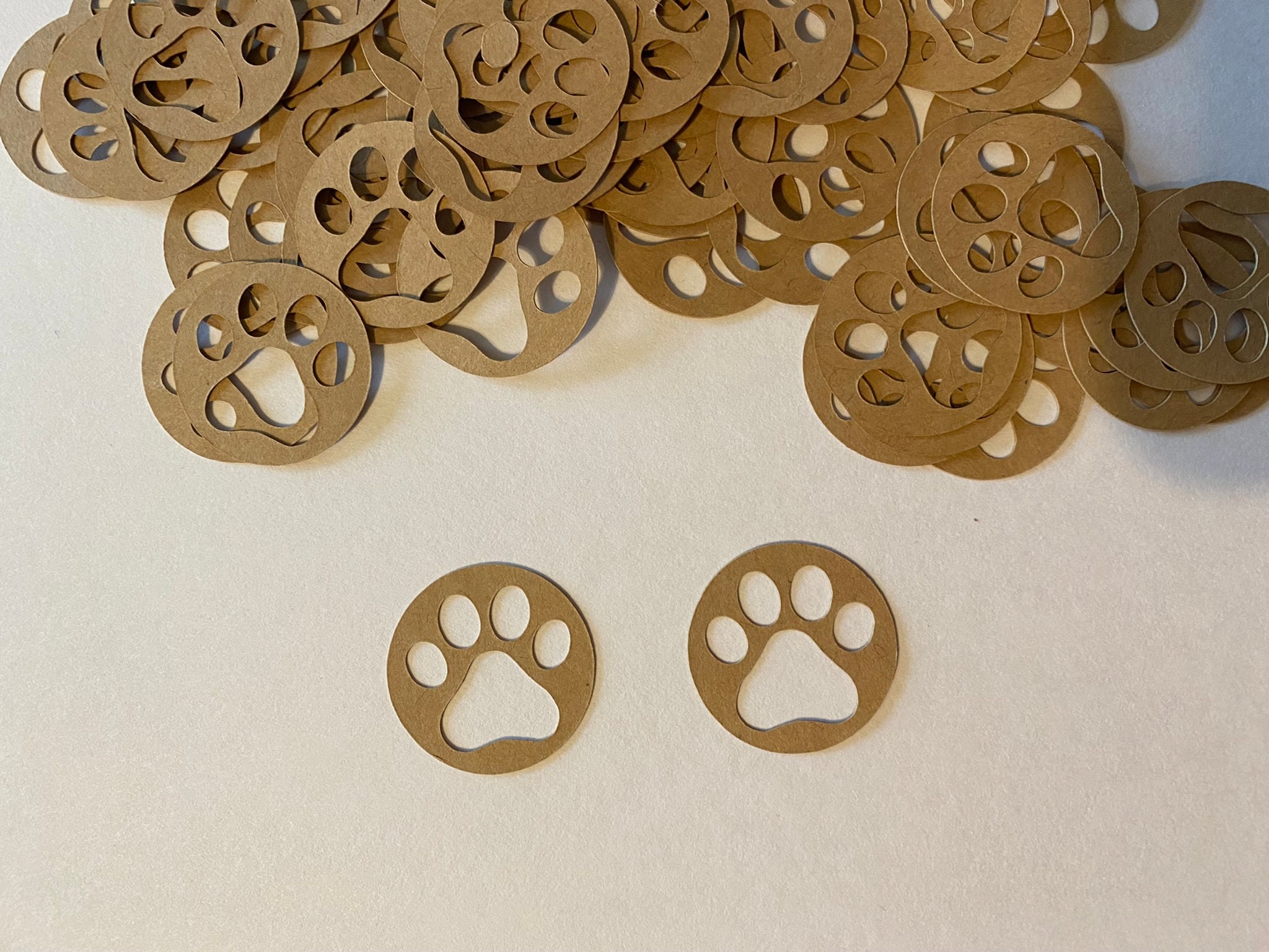 Paw Print Confetti Birthday Party 100 Pieces Dog Theme Animal Birthday Party Color Options