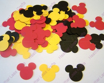 Mickey Mouse Confetti: Red, Yellow, Black Party Decorations