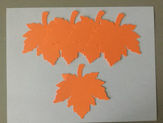 25 Large Fall Leaves Die cuts, 4 inch Orange Leaf Cutout, Large Leaf Confetti, Thanksgiving Decor, Thankful Tree, Autumn Leaves Il_570xn