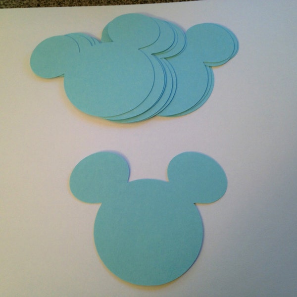 30 Large 3 inch Mickey Mouse Die Cut Punch Cutout Cupcake Topper Embellishment Scrapbook