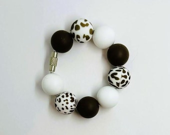 Brown Cow Silicone Cup Charm: Tumbler Water Bottle Accessory