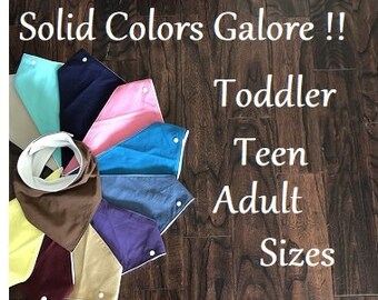 solid color bandana bibs
