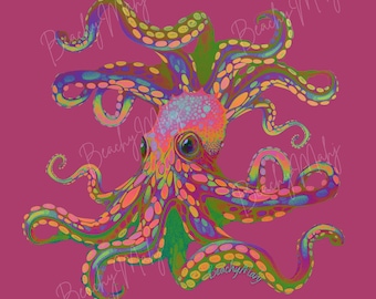 New color-way of our iconic Octopus mahjong mat! - ships rolled in a Beachymahj logo complimentary mat bag. **Actual mat not watermarked!!**