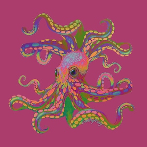 New color-way of our iconic Octopus mahjong mat! - ships rolled in a Beachymahj logo complimentary mat bag.