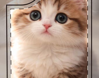 Funda para teléfono con diseño de gato colorido | Ilustración de gato adorable con estampado brillante