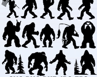 Bigfoot SVG Bundle | Sasquatch Clipart, Yeti Silhouette (Cricut & Silhouette Files)