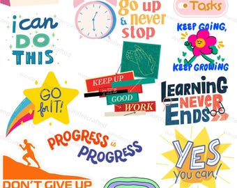 Gráficos de enfoque/objetivos de carrera para tableros de visión / Descarga digital / Imágenes de manifestación, citas inspiradoras, imprimibles