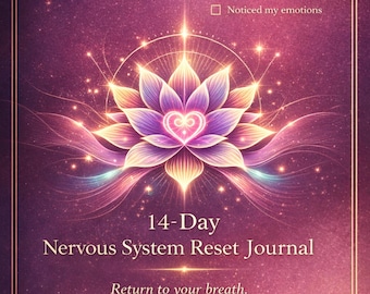 14-Day Nervous System Reset Journal | Anxiety Burnout Self Care Workbook (Digital Download)