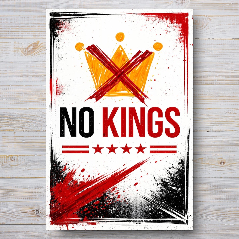 Printable Anti-trump Protest Sign Bundle, No Kings Posters,resist ...