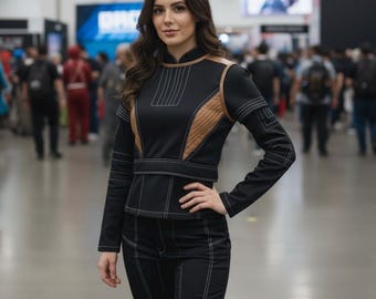 Op Mandalorian geïnspireerd Bo-Katan Kryze-cosplaykostuum: Halloween-pak Starwars Fighter.