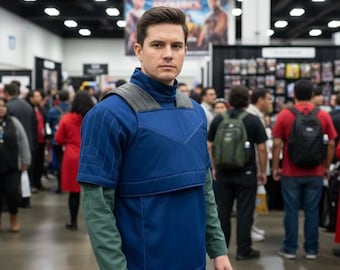 Star Wars-Inspired Mandalorian Blue Cosplay Costume | Halloween Cosplay Outfit.