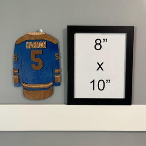 Wooden PWHL Toronto Sceptres Replica Jersey, 3D 10-inch Hockey Wall Art, Custom Sports Decor