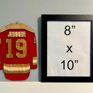 Wooden PWHL Ottawa Charge Replica Jersey, 3D 10-inch Hockey Wall Art, Custom Sports Decor