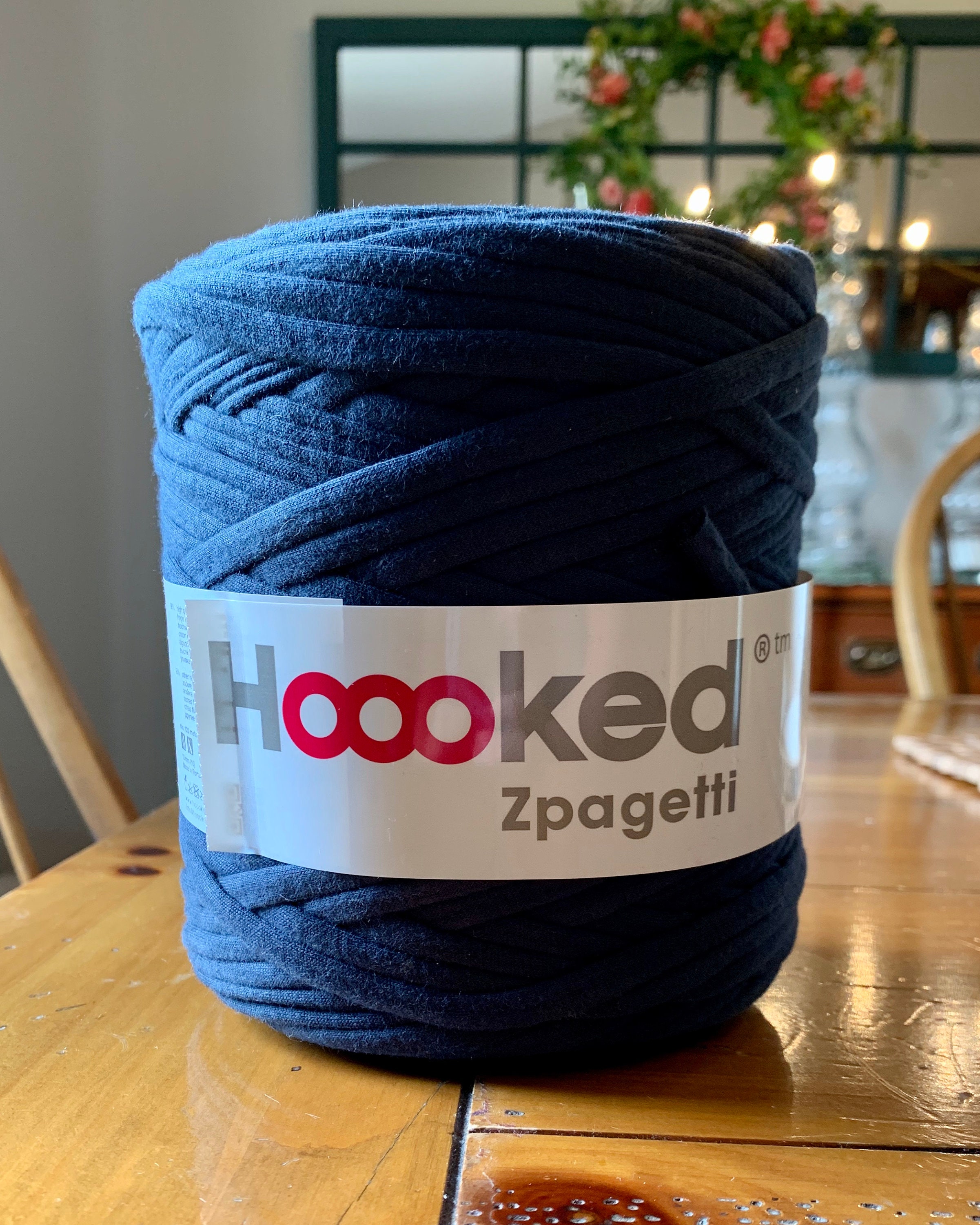 T-Shirt Yarn Fettuccini Zpagetti Ball, 5-7 mm Tshirt Yarn for Crochet Knitting, Mask Ear Ties, T Yarn Eco Friendly Cotton, Macrame T-Yarn, Jersey
