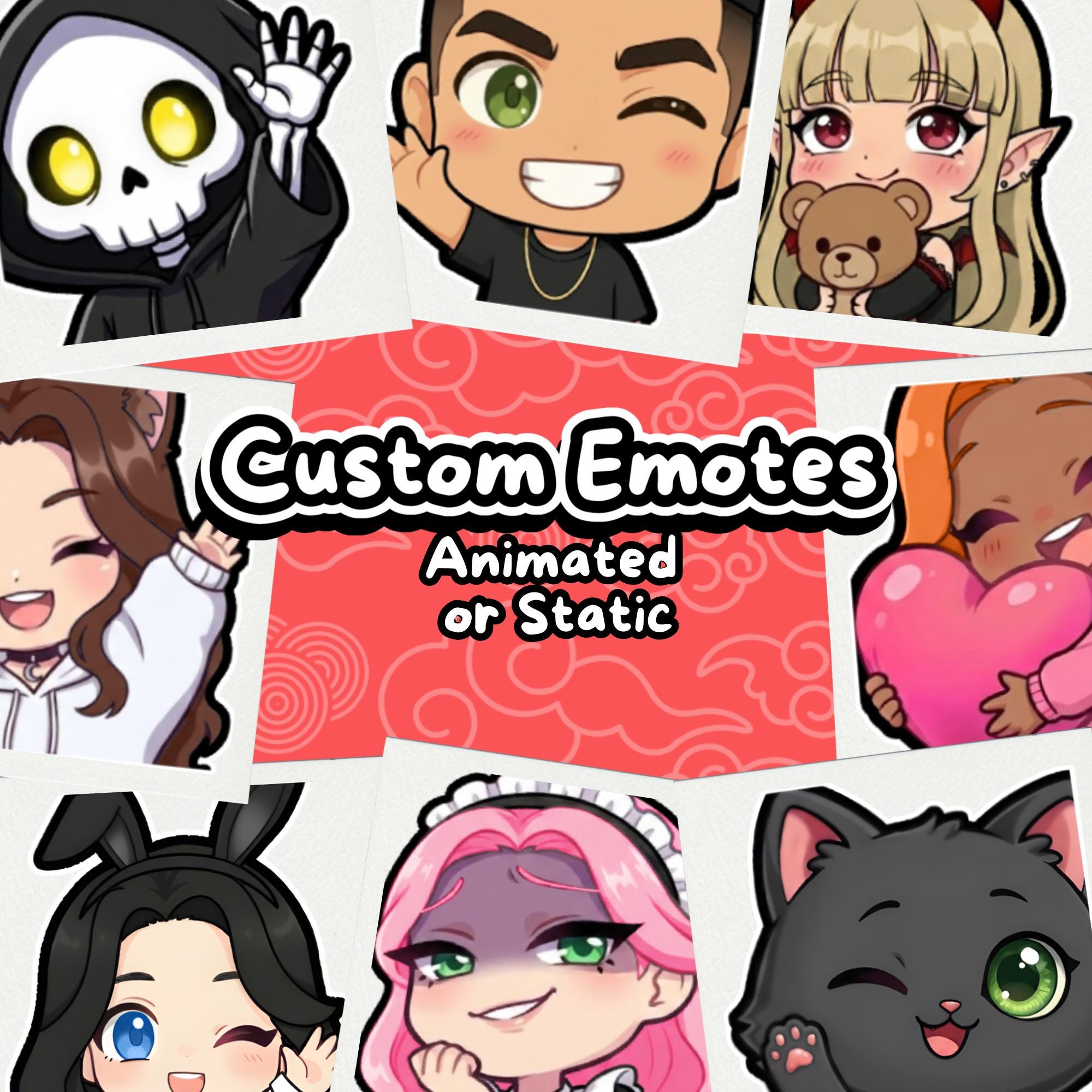 Custom Anime Emotes | Animated Twitch, Discord, Kick - Etsy