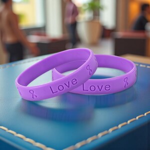 Colitis Awareness Red Silicone Bracelets – Hope Faith Love Wristbands for Fundraisers, Events & Support Causes – Bulk Pack