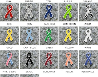 Bulk Awareness Ribbon Lapel Pins – Pick Your Color – Fundraising Pins – Cancer, Disease Awareness Gifts & Event Accessories, Supplies