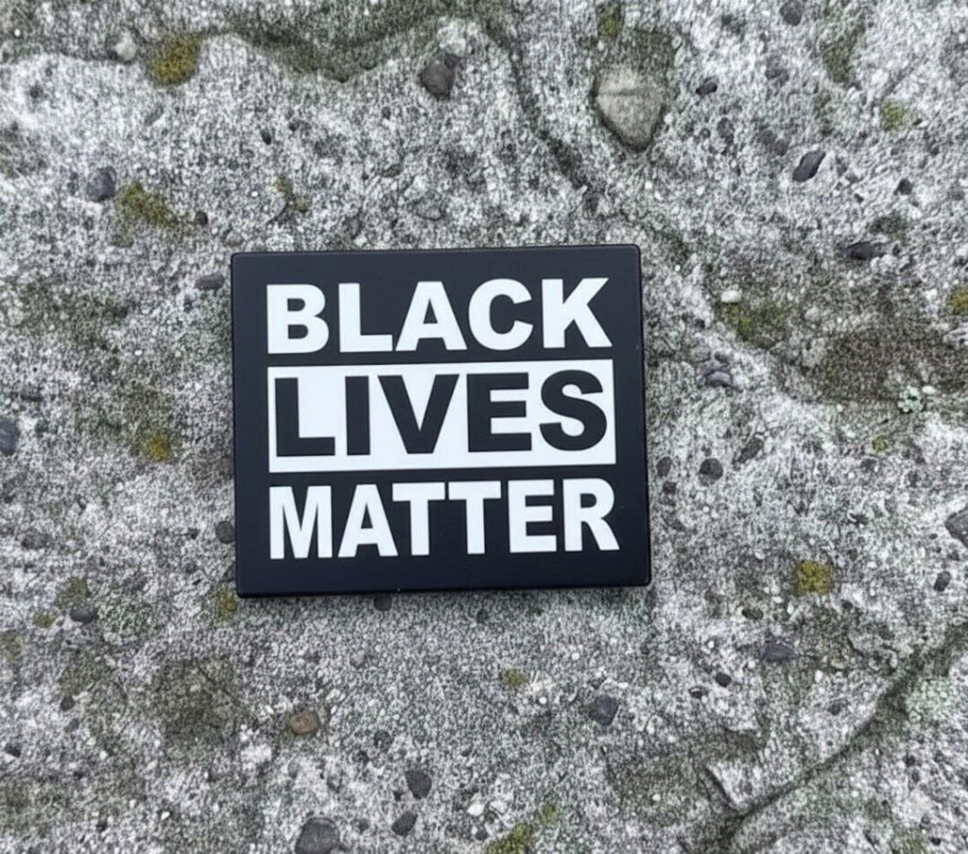 Black Lives Matter Silicone Pin | Square BLM Pin With Tac Backing ...