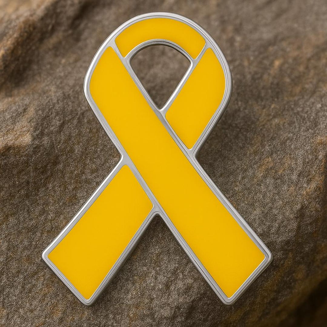 Beautiful Gold Ribbon Lapel Pin – Childhood Cancer Awareness Pin ...