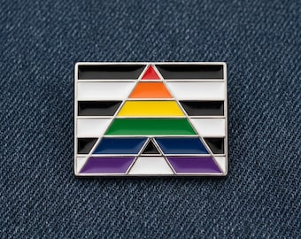 Bulk Straight Ally Pride Flag Pin - LGBTQ Support Enamel Lapel Pin, Ally Pride Jewelry, Equality, Inclusion Gift, Awareness Accessory