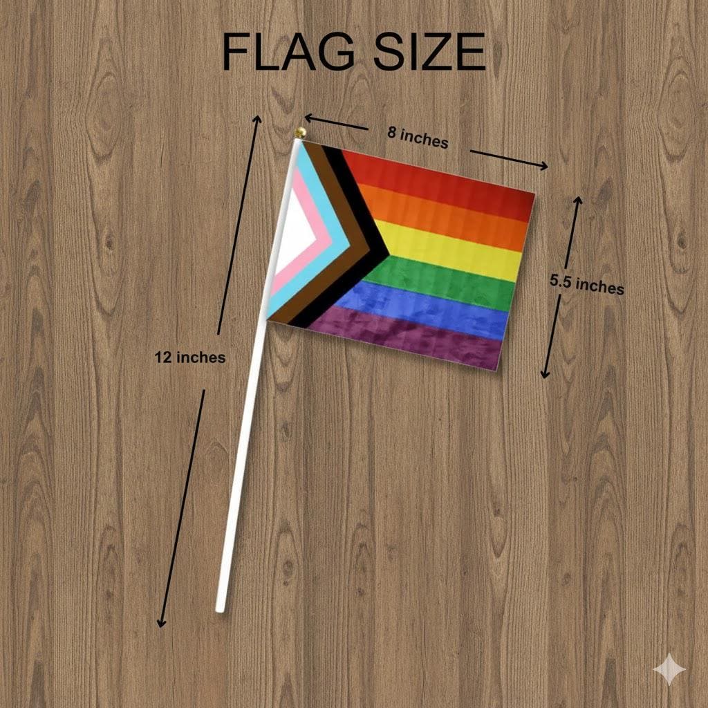 Small Progress Flag Small Progress Pride Flag on Stick (5.5