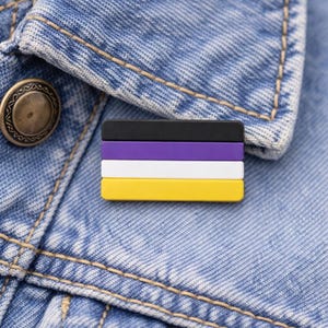 Nonbinary Pride Pin | Nonbinary Flag Pin | Enby Pride Pin | LGBTQ Pride Pin | Gender Identity Pin | Non Binary Gift | Pride Parade Pin bulk