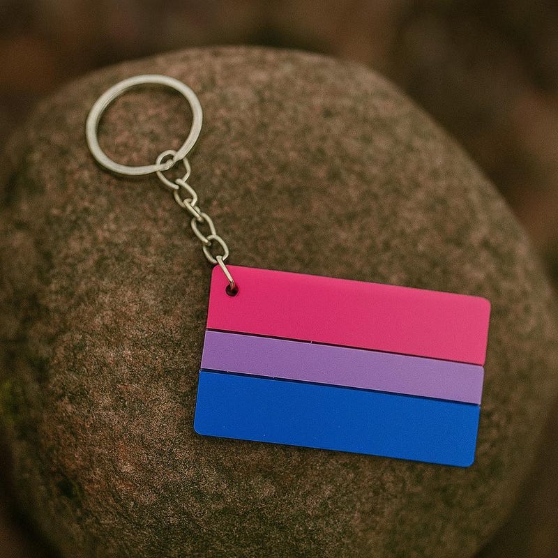 Pride Colors Key Pride Bisexual Keychain - Etsy