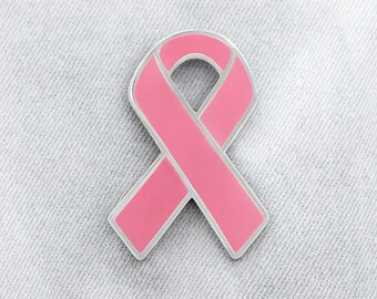 Breast Cancer Awareness Pin | Pink Ribbon Lapel Pin | Breast Cancer Survivor Gift | Pink Ribbon Fundraiser Pin | Awareness Jewelry