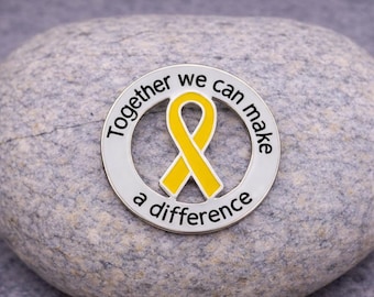 Inspirational Gold Ribbon Pins for Childhood Cancer Awareness - Fundraising Events, Survivor & Support Gifts - Bulk Wholesale Packs