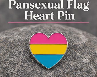 Bulk Pansexual Pride Heart Pin - Pink Yellow Blue Enamel Lapel Pin, LGBTQ Pan Pride Jewelry, Ally Gift, Inclusivity & Awareness Accessory